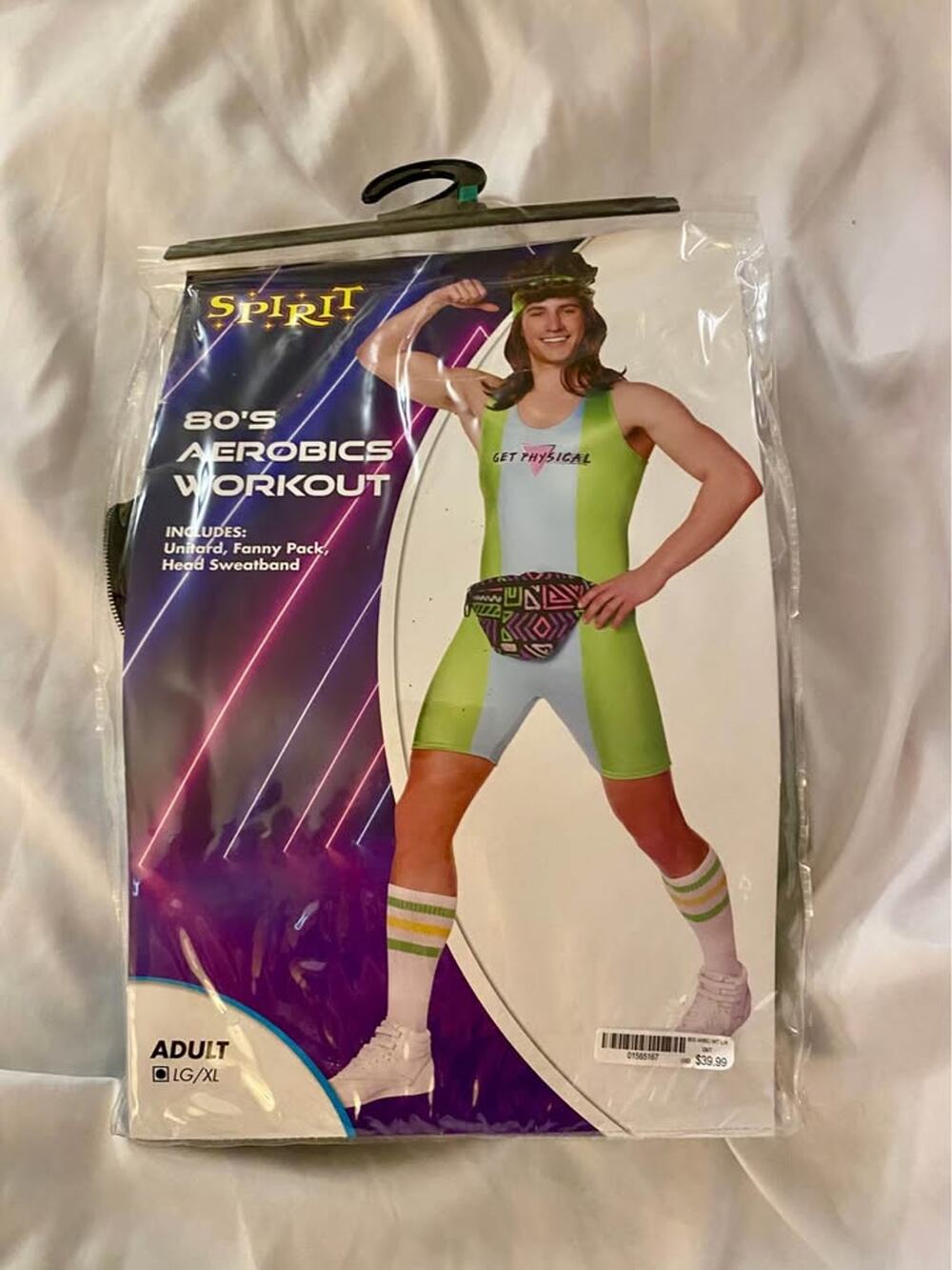 80s Aerobics Workout Leotard Halloween Costume Adult Neon Retro